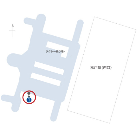 松戸駅バス停地図